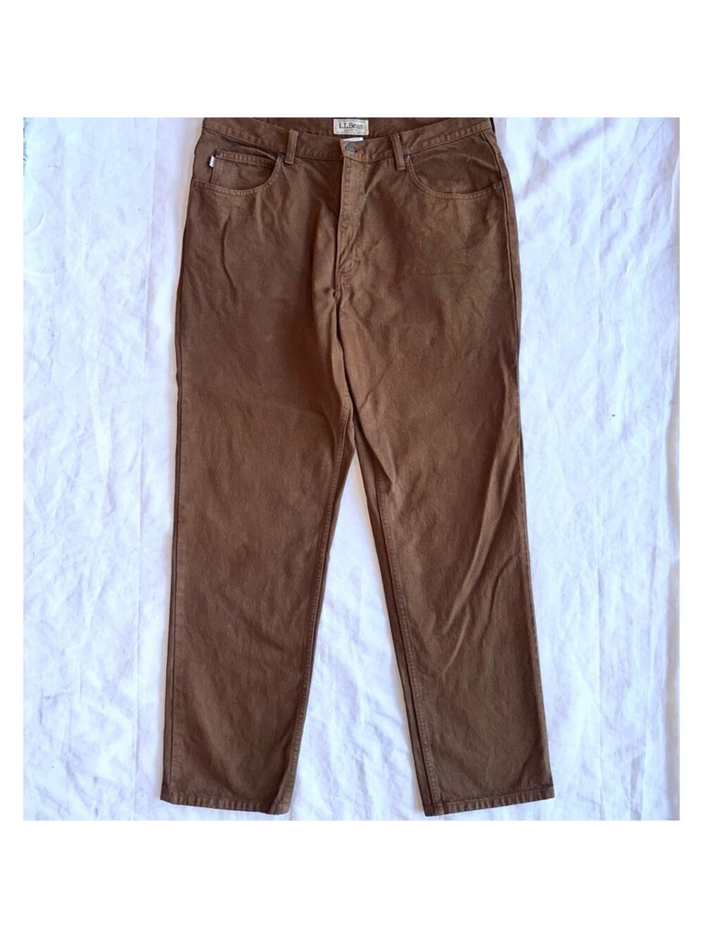 Vintage Men’s 38 x 32 LL Bean Brown Straight Leg Denim Jeans